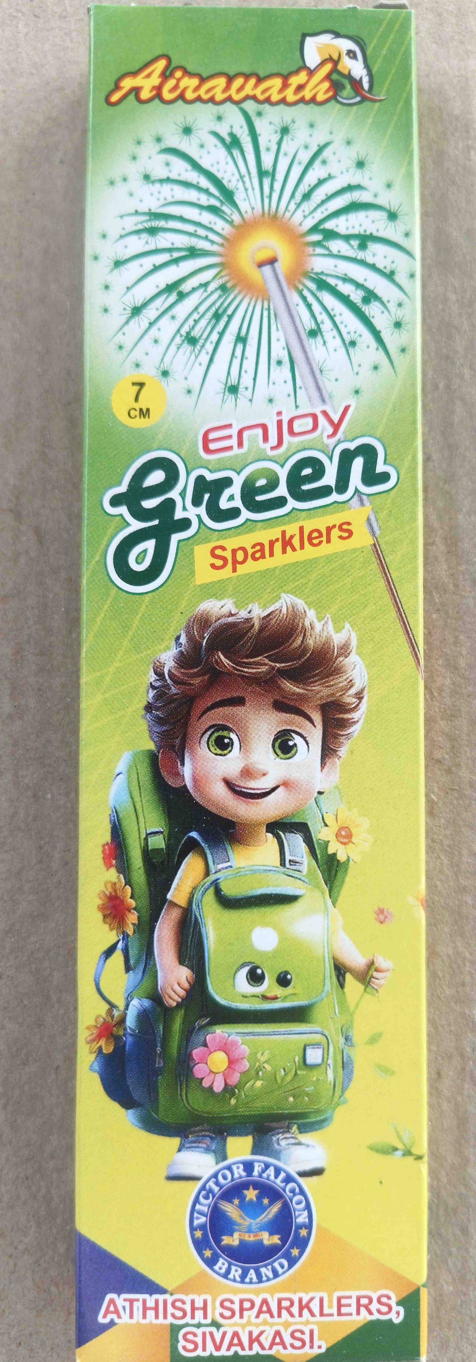 7 CM GREEN SPARKLERS